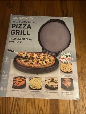 Ambiano Black Pizza Grill In Original Packaging Great for Dorm/Apartment Living